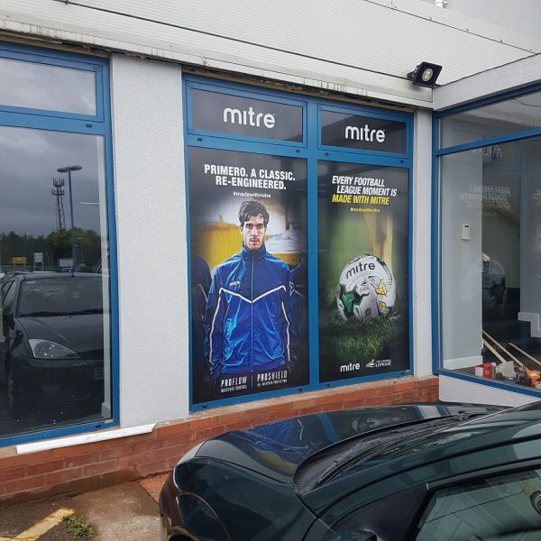 Contra vision window graphic (Mitre)